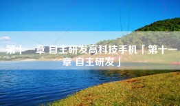 第十一章 自主研发高科技手机「第十一章 自主研发」