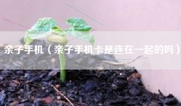 亲子手机（亲子手机卡是连在一起的吗）