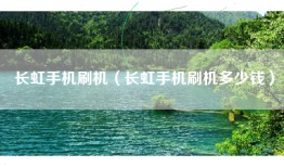 长虹手机刷机（长虹手机刷机多少钱）