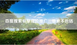 百度搜索引擎竞价推广三要素不包括