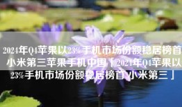 2024年Q4苹果以23%手机市场份额稳居榜首 小米第三苹果手机中国「2024年Q4苹果以23%手机市场份额稳居榜首 小米第三」
