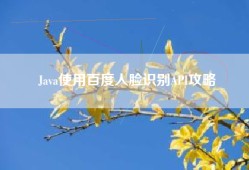 Java使用百度人脸识别API攻略