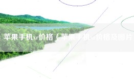 苹果手机xr价格（苹果手机xr价格及图片）