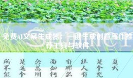 免费AI文案生成器：一键生成创意写作推荐工具与软件