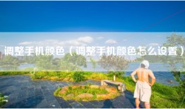 调整手机颜色（调整手机颜色怎么设置）