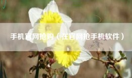 手机官网抢购（在官网抢手机软件）