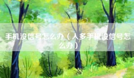 手机没信号怎么办（人多手机没信号怎么办）