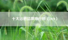 十大浴袍品牌排行榜（2020）