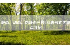静态、动态、伪静态三种URL表形式优缺点介绍