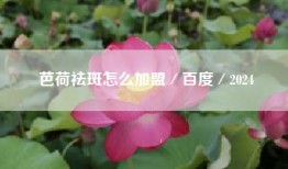 芭荷祛斑怎么加盟／百度／2024