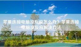 苹果连接电脑没反应怎么办？苹果连接电脑没反应解决方法