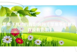 苹果手机刷机有影响吗（苹果手机刷机有没有影响）