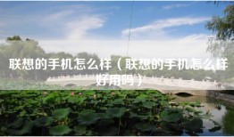 联想的手机怎么样（联想的手机怎么样好用吗）