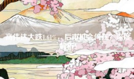 高伟达大跌1.61%，后市机会何在？深度解析！