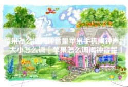 苹果怎么调闹钟音量苹果手机闹钟声音大小怎么调「苹果怎么调闹钟音量」