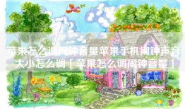 苹果怎么调闹钟音量苹果手机闹钟声音大小怎么调「苹果怎么调闹钟音量」