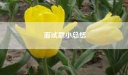 面试题小总结
