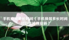 手机换屏多长时间（手机换屏多长时间可以拿掉橡皮筋）