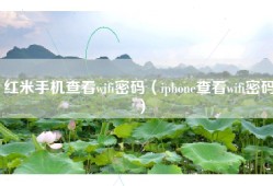 红米手机查看wifi密码（iphone查看wifi密码）