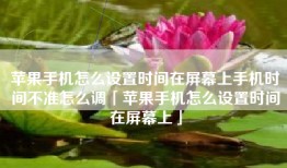 苹果手机怎么设置时间在屏幕上手机时间不准怎么调「苹果手机怎么设置时间在屏幕上」
