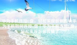 华为手机连接U盘，轻松实现数据传输华为手机如何连接u盘「华为手机连接U盘，轻松实现数据传输」