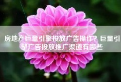 房地产巨量引擎投放广告操作？巨量引擎广告投放推广渠道有哪些