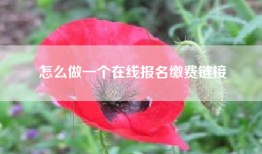 怎么做一个在线报名缴费链接