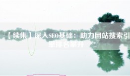 【续集】深入SEO基础：助力网站搜索引擎排名攀升