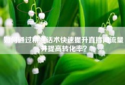 如何通过精准话术快速提升直播间流量并提高转化率？