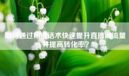 如何通过精准话术快速提升直播间流量并提高转化率？