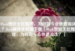 Flash曾经无比辉煌，为何如今会惨遭淘汰？flash插件手机版下载「Flash曾经无比辉煌，为何如今会惨遭淘汰？」