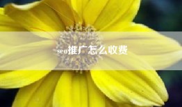 seo推广怎么收费