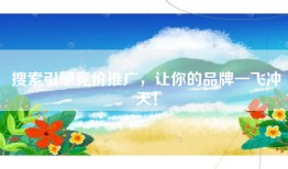 搜索引擎竞价推广，让你的品牌一飞冲天！