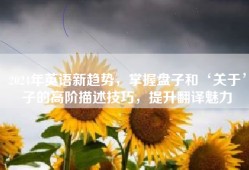 2024年英语新趋势，掌握盘子和‘关于’子的高阶描述技巧，提升翻译魅力