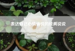 表达自己心情愉悦的经典说说