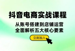 （13350期）抖音 电商实战课程：从账号搭建到店铺运营，全面解析五大核心要素