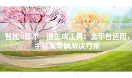 智能AI脚本一键生成工具：全平台适用，手机版专属解决方案