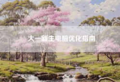 大一新生电脑优化指南