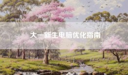 大一新生电脑优化指南