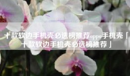 十款软边手机壳必选榜推荐oppo手机壳「十款软边手机壳必选榜推荐」