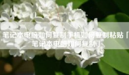 笔记本电脑如何复制手机如何复制粘贴「笔记本电脑如何复制」