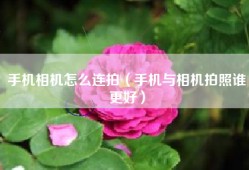 手机相机怎么连拍（手机与相机拍照谁更好）