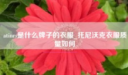 atinrs是什么牌子的衣服_托尼沃克衣服质量如何