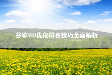 谷歌SEO优化排名技巧全面解析