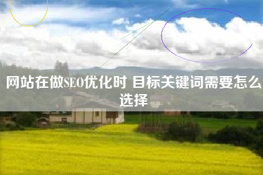 网站在做SEO优化时 目标关键词需要怎么选择