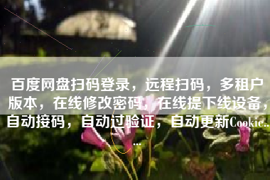 百度网盘扫码登录，远程扫码，多租户版本，在线修改密码，在线提下线设备，自动接码，自动过验证，自动更新Cookie.....
