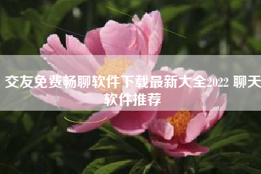 交友免费畅聊软件下载最新大全2022 聊天软件推荐