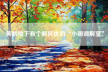 黄鹤楼下有个解民忧的“小明调解室”