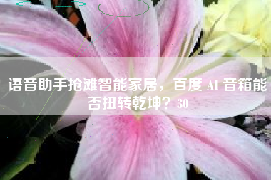 语音助手抢滩智能家居，百度 AI 音箱能否扭转乾坤？30