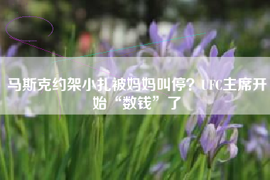 马斯克约架小扎被妈妈叫停？UFC主席开始“数钱”了